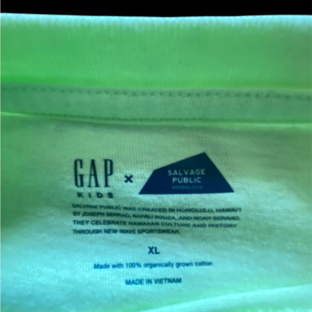 Gap Kids Surfing Graphic T-Shirt in Light Green - Picture 4 of 4